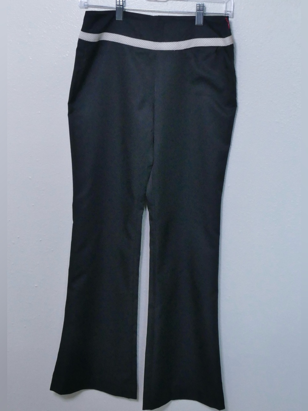 Y2K Tommy Hilfiger Womens Size 1 Black Low Rise Bootcut Pants Side Zip